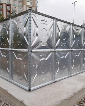 80 Ton Galvanizli Modüler Su Deposu